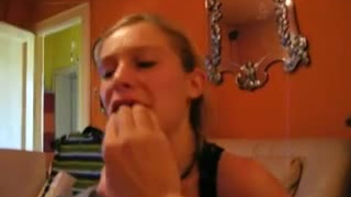 Сосед жестко выебал в ротик свою шлюшку